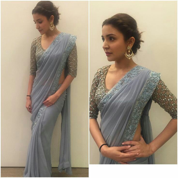 Plain Saree With Heavy Designer Blouse 2024 atnitribes